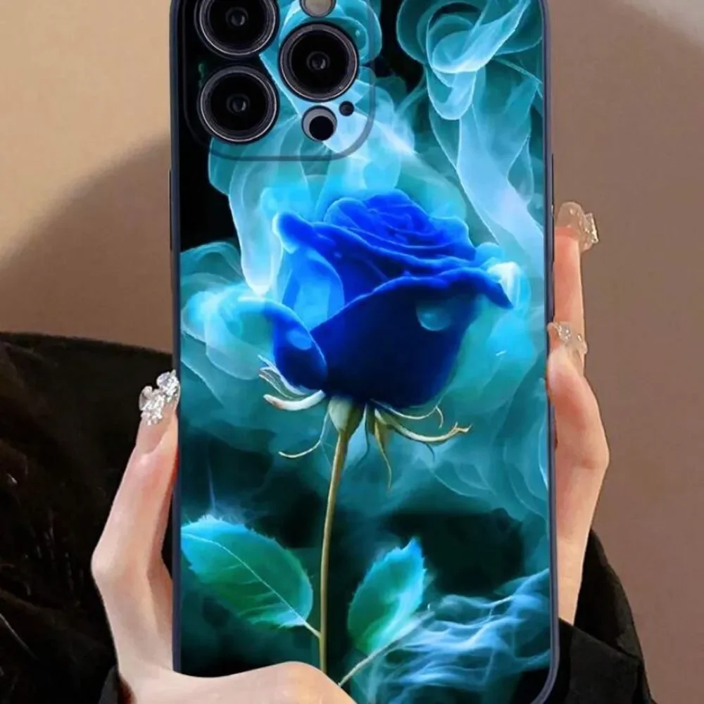3for$20 NEW 1pc Black Style Painted Rose Flower Phone Case IPHONE 15 pro max